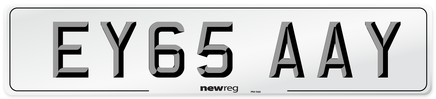 EY65 AAY Number Plate from New Reg